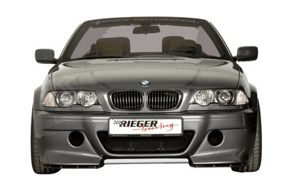 K2 Industries BMW E46 pre-facelift coupe and convertible CS-look front bumper with sleek design and aerodynamic styling.