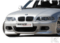 K2 Industries BMW E46 pre-facelift sedan/touring front bumper Type 1, black plastic bumper with grille openings and mounting points.