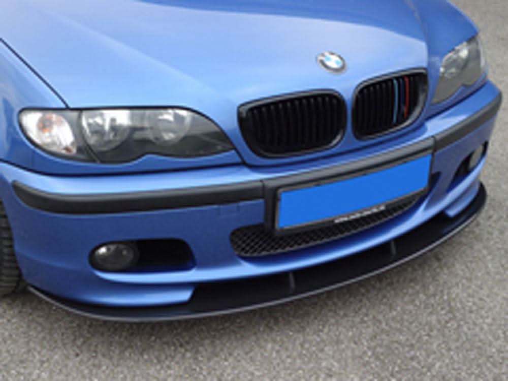 Carbon fiber front lip for BMW E46 Z4 M-Technic by K2 Industries, showcasing sleek, aerodynamic design and high-quality material.