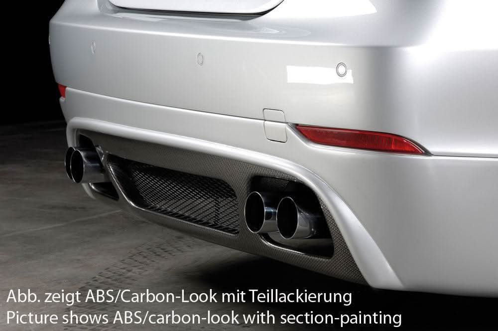 BMW E60 Sedan side skirts with vented rear skirt extension by K2 Industries, featuring sleek design and aerodynamic vents.