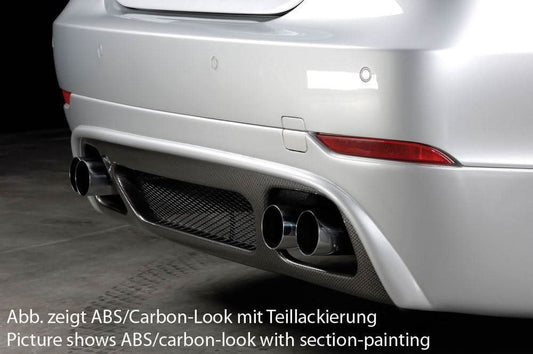 BMW E60 Sedan side skirts with vented rear skirt extension by K2 Industries, featuring sleek design and aerodynamic vents.