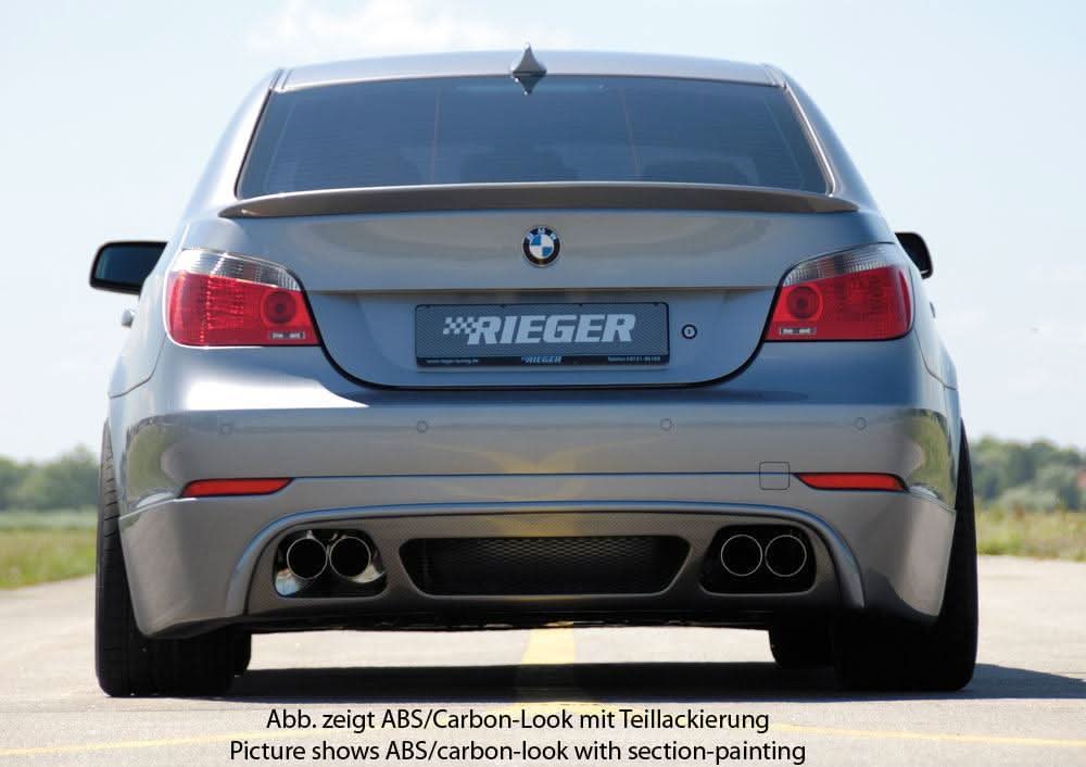 K2 Industries vented rear skirt extension for BMW E60 Sedan side skirts, enhancing sporty rear styling and aerodynamics.