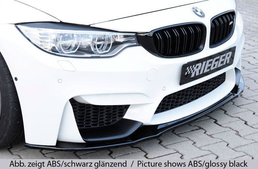 K2 Industries BMW F80/82 front splitter, a sleek car front lip designed for sporty enhancement and aerodynamic performance.