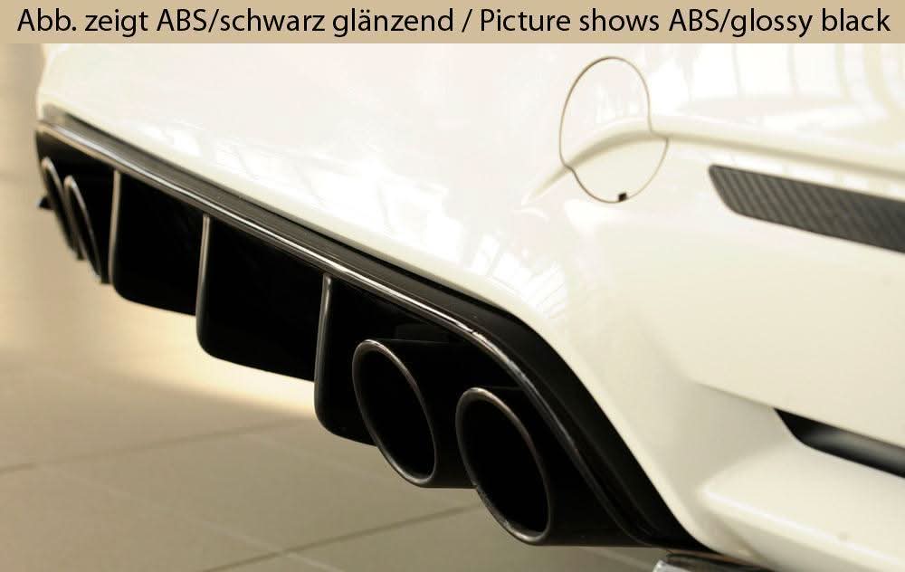K2 Industries BMW F82 M4 rear skirt insert side skirt, black aerodynamic automotive body part for sporty look.
