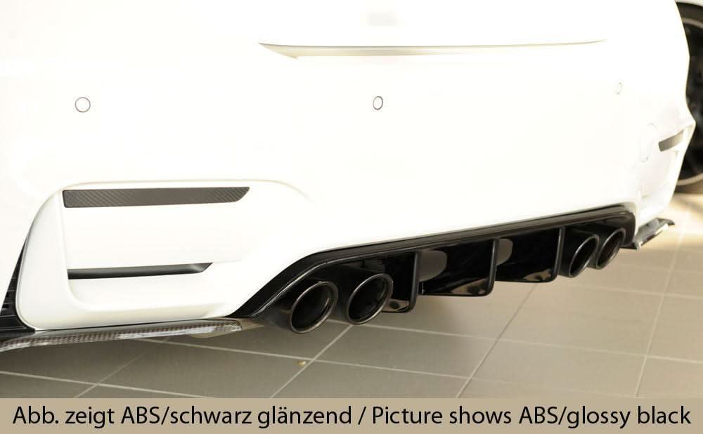 K2 Industries BMW F82 M4 rear skirt insert, side skirt enhancement, with aerodynamic design and black finish for sporty look.