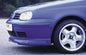 K2 Industries Rieger VW Golf 4 Convertible front lip spoiler, black aerodynamic car body accessory, close-up view