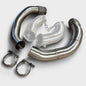 Palenon Performance S63 F90 Downpipe for BMW F90 M5, F91, F92, F93 M8, showing the stainless steel exhaust component.
