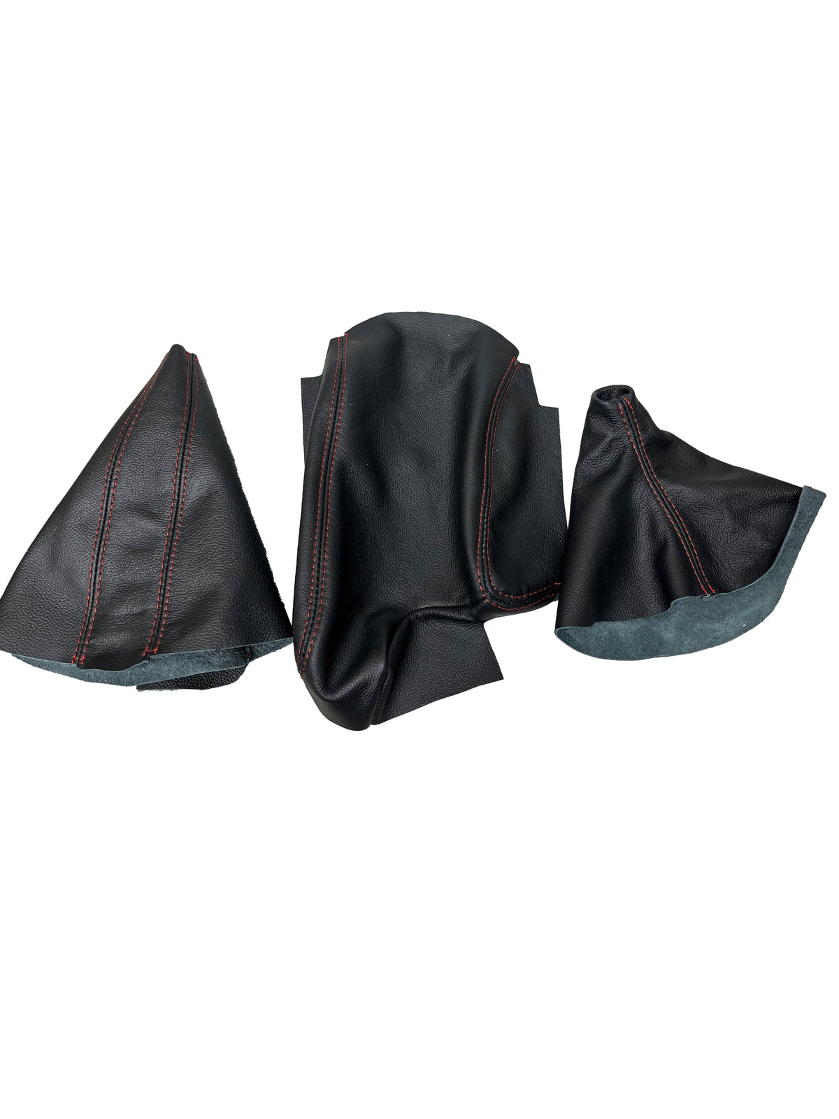Genuine leather center console armrest and shift boot cover for BMW E36 and E46 3 Series (1991-2005).