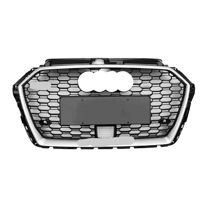 RS3 Style Honeycomb Mesh Grille fits Audi A3 S3 8V.5 2017-2019 RS3 Facelift Mesh Grill Quattro Style