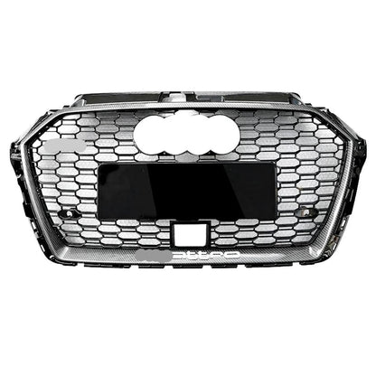 RS3 Style Honeycomb Mesh Grille fits Audi A3 S3 8V.5 2017-2019 RS3 Facelift Mesh Grill Quattro Style