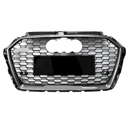 RS3 Style Honeycomb Mesh Grille fits Audi A3 S3 8V.5 2017-2019 RS3 Facelift Mesh Grill Quattro Style