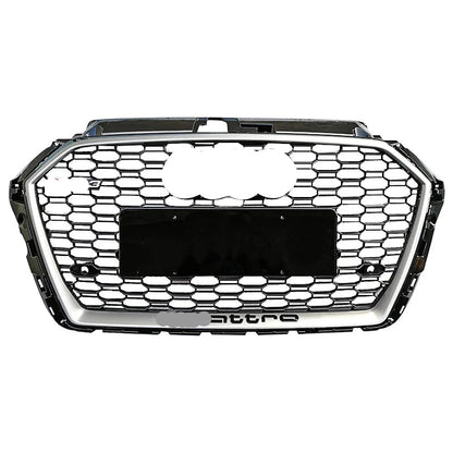 RS3 Style Honeycomb Mesh Grille fits Audi A3 S3 8V.5 2017-2019 RS3 Facelift Mesh Grill Quattro Style