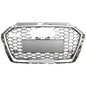 RS3 Style Honeycomb Mesh Grille fits Audi A3 S3 8V.5 2017-2019 RS3 Facelift Mesh Grill Quattro Style