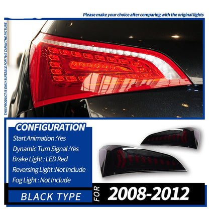 Dynamic LED Taillights with Turn Signal Animation fits Audi Q5 SQ5 2008-2018
