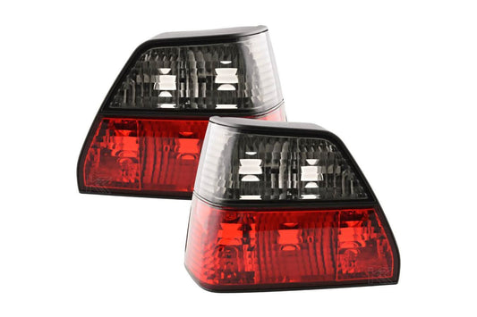 VW Golf 2 Red/Smoke Crystal Design Tail Lights (1984-1991) - AudiGear.com - Tail Lights