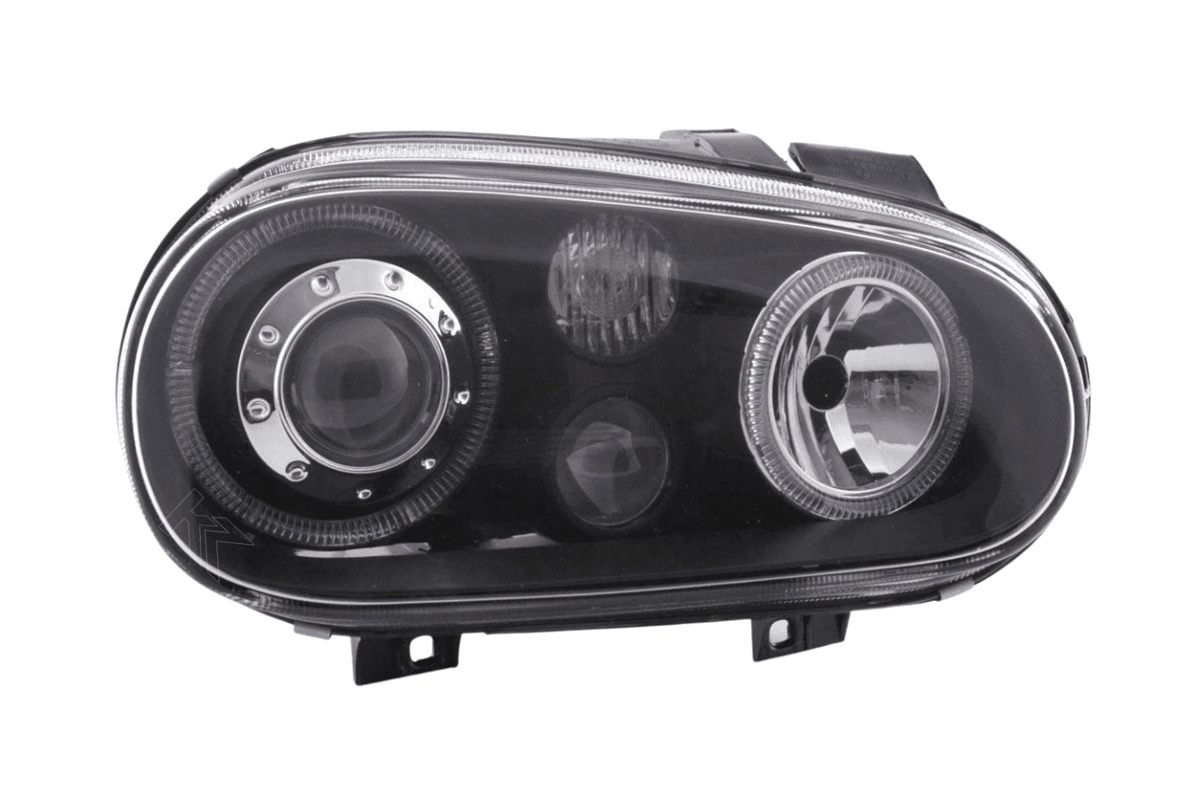 VW Golf 4 (1J) OE+ Black Angel Eyes Headlights- (1998-2003)