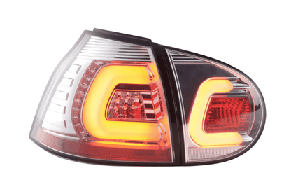 VW Golf 5 Mk5 Chrome Clear LED Tail Lights (2003-2008)