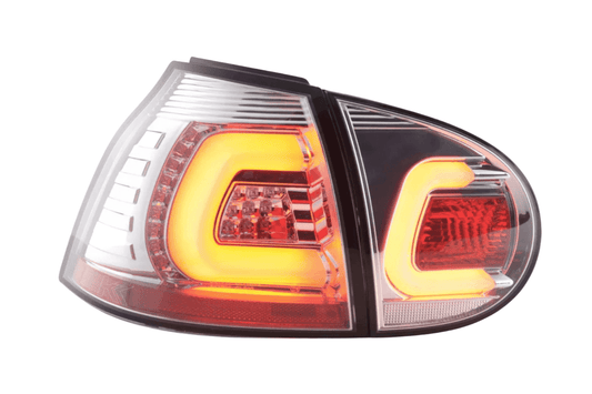 VW Golf 5 Mk5 Chrome Clear LED Tail Lights (2003-2008) - AudiGear.com - Tail Lights