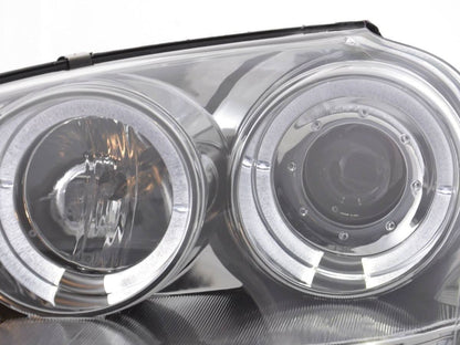 VW Golf 5 (Mk5) Chrome LED Angel Eye Headlights - (2003-2008)