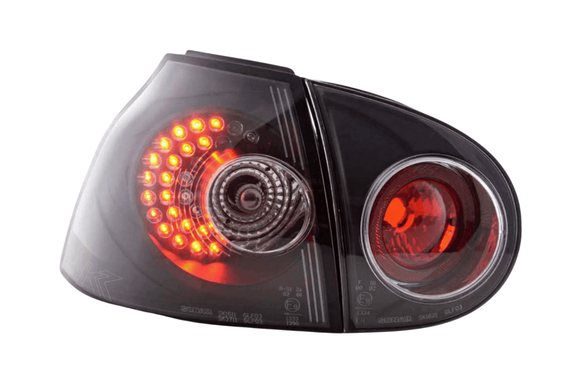 VW Golf 5 Mk5 OEM Style Black Tail Lights (2003-2008)
