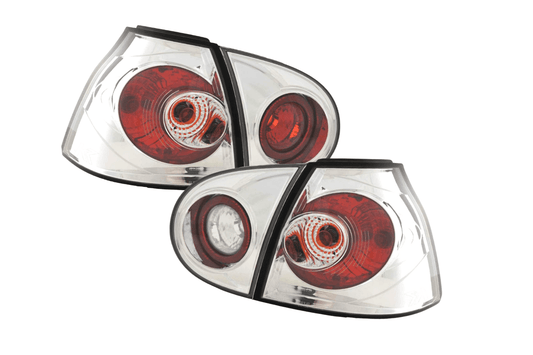 VW Golf 5 Mk5 OEM Style Chrome Tail Lights V2 (2003-2008) - AudiGear.com - Tail Lights