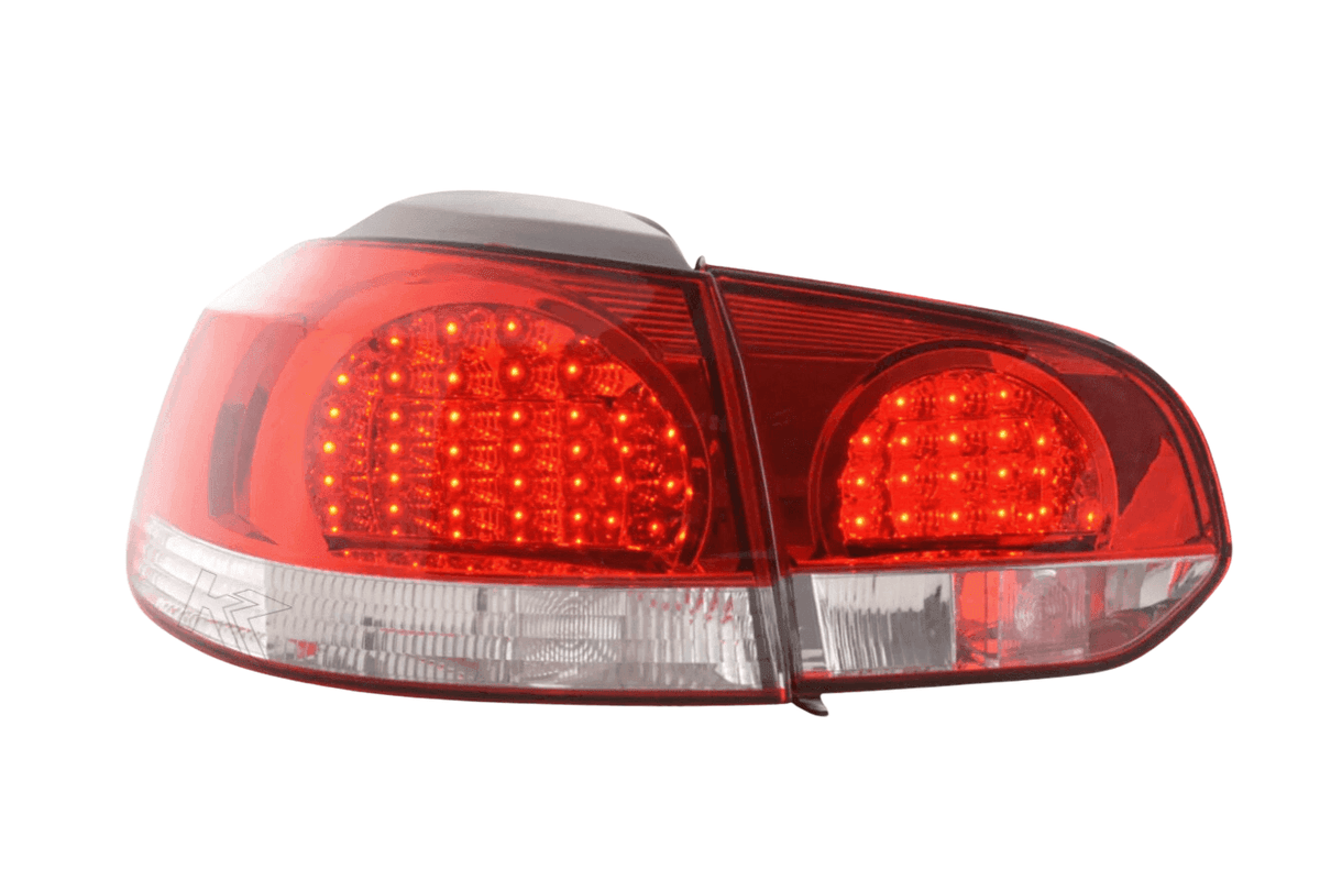 VW Golf 6 MK6 GTI Red LED Tail Lights (2008-2014) - AudiGear.com - Tail Lights
