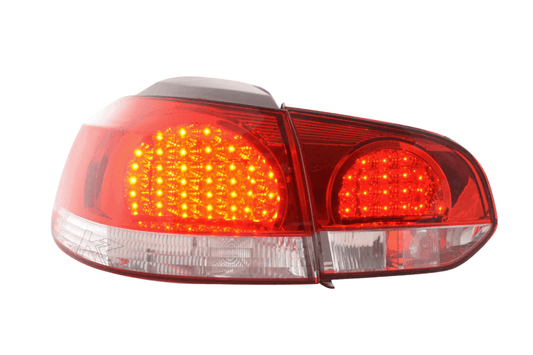 VW Golf 6 MK6 GTI Red LED Tail Lights (2008-2014) - AudiGear.com - Tail Lights