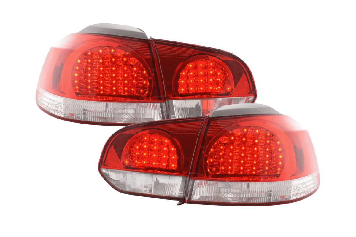 VW Golf 6 MK6 GTI Red LED Tail Lights (2008-2014) - AudiGear.com - Tail Lights