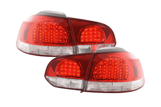 VW Golf 6 MK6 GTI Red LED Tail Lights (2008-2014) - AudiGear.com - Tail Lights