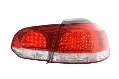 VW Golf 6 MK6 GTI Red LED Tail Lights (2008-2014) - AudiGear.com - Tail Lights
