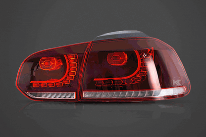 VW Golf 6th Gen Mk6 Hatchback LED Tail Lights (2008 - 2014)