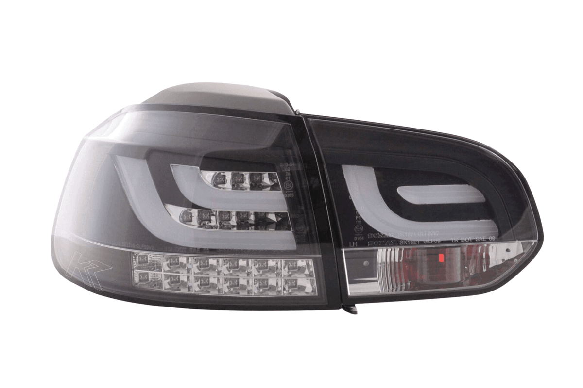 VW Golf Mk6 GTI LED Bar Black Tail Lights V1 LED Indicators (2008-2014)