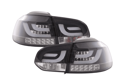 VW Golf Mk6 GTI LED Bar Black Tail Lights V1 LED Indicators (2008-2014) - AudiGear.com - Tail Lights