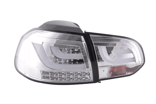 VW Golf Mk6 / GTI LED Bar Clear Tail Lights V1 LED Indicators (2008-2014) - AudiGear.com - Tail Lights