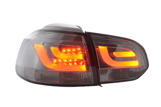 VW Golf Mk6 GTI LED Bar Clear/Smoked Tail Lights V1 (2008-2014) - AudiGear.com - Tail Lights