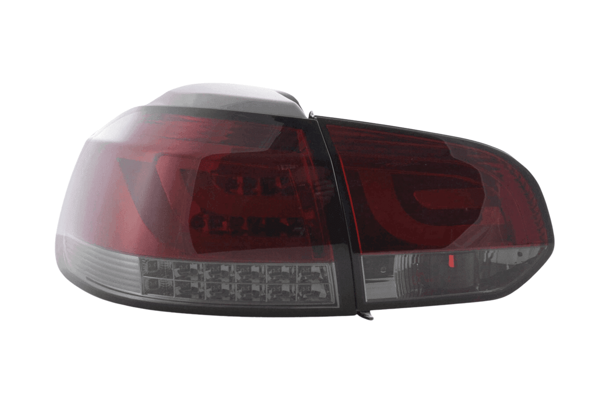 VW Golf Mk6 GTI LED Bar Red/Smoked Tail Lights V1 LED Indicators (2008-2014) - AudiGear.com - Tail Lights