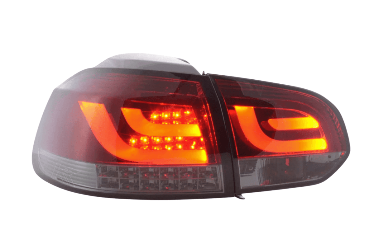 VW Golf Mk6 GTI LED Bar Red/Smoked Tail Lights V1 LED Indicators (2008-2014) - AudiGear.com - Tail Lights