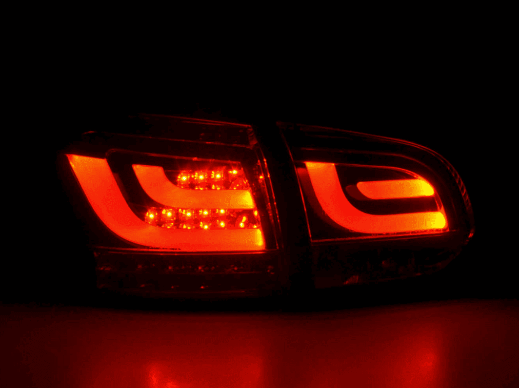 VW Golf Mk6 GTI LED Bar Red/Smoked Tail Lights V1 LED Indicators (2008-2014) - AudiGear.com - Tail Lights