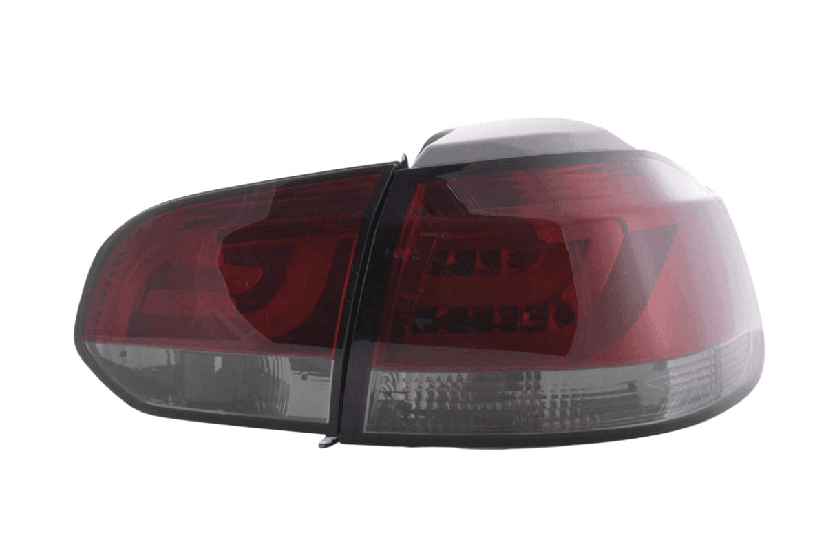 VW Golf Mk6 GTI LED Bar Red/Smoked Tail Lights V1 LED Indicators (2008-2014) - AudiGear.com - Tail Lights