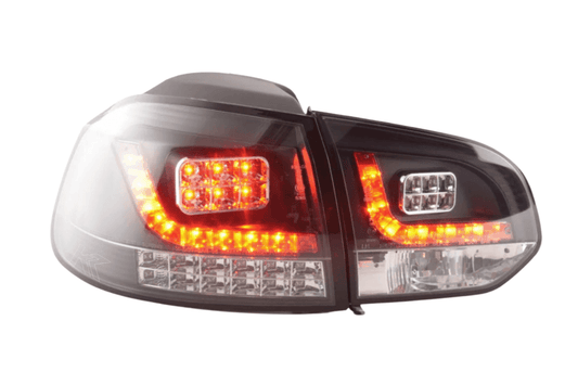 VW Golf Mk6 GTI LED Black Tail Lights V2 LED Indicators (2008-2014) - AudiGear.com - Tail Lights