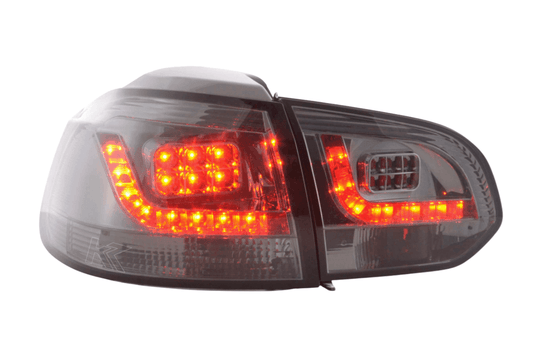 VW Golf Mk6 GTI LED Clear Smoked Tail Lights V2 (2008-2014) - AudiGear.com - Tail Lights