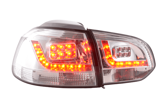VW Golf Mk6 GTI LED Clear Tail Lights V2 (2008-2014) - AudiGear.com - Tail Lights