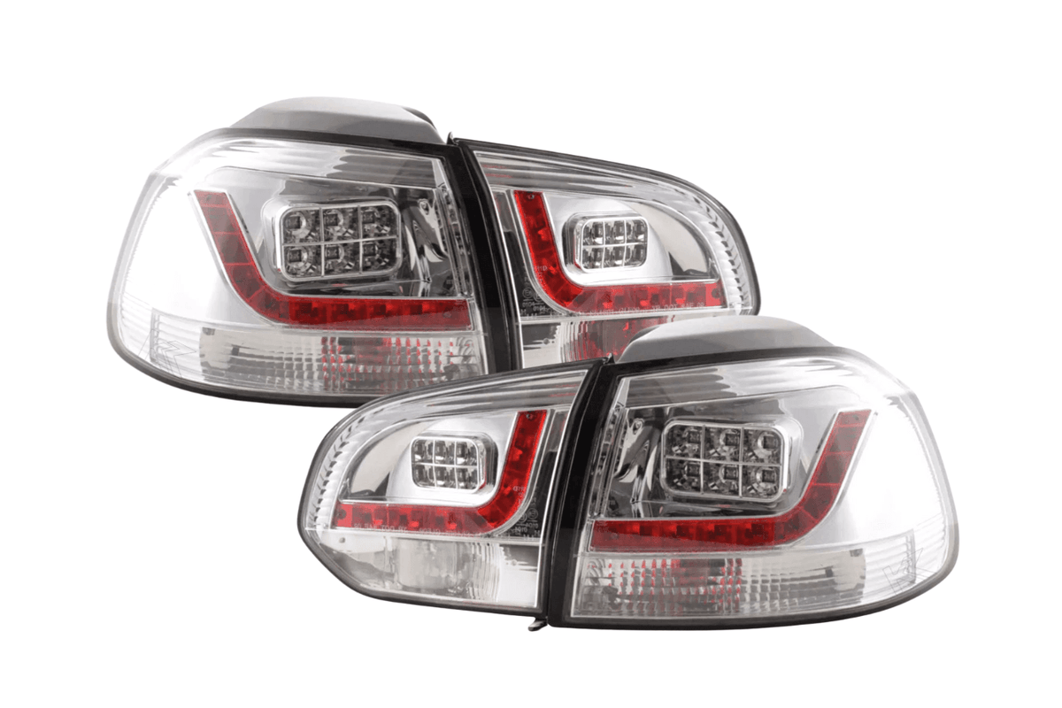 VW Golf Mk6 GTI LED Clear Tail Lights V2 (2008-2014) - AudiGear.com - Tail Lights