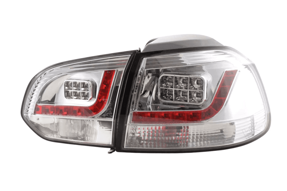 VW Golf Mk6 GTI LED Clear Tail Lights V2 (2008-2014) - AudiGear.com - Tail Lights