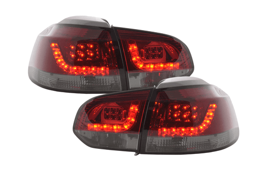 VW Golf Mk6 GTI LED Red Smoked Tail Lights V2 (2008-2014) - AudiGear.com - Tail Lights