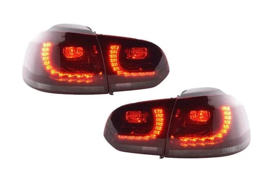 VW Golf Mk6 GTI Red/Smoked - R Look - Upgrade Tail Lights (2008-2014) - AudiGear.com - Tail Lights