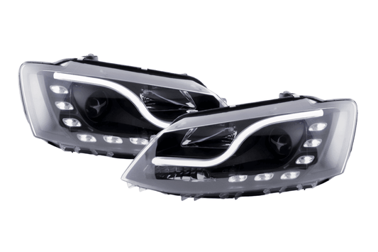 VW Jetta 6 Black JDM Style Headlights (2011-2018) - AudiGear.com - Headlights