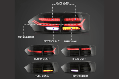 VW Jetta/Sagitar 6th Gen (A6) LED Tail Lights 2011-2014