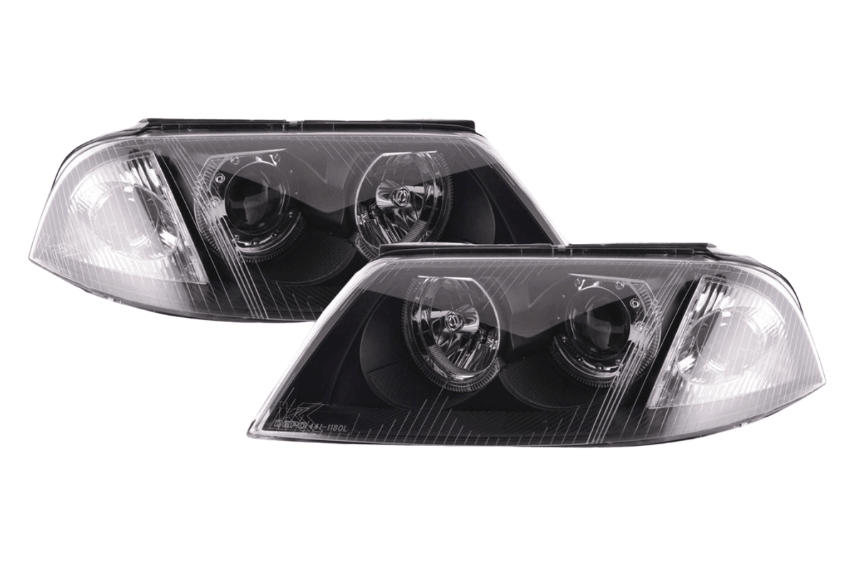 VW Passat B5 3BG Black Angel Eyes Headlights (2000-2005)