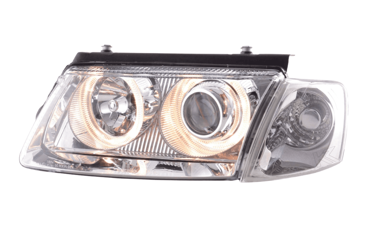 VW Passat B5 Chrome Angel Eye Headlights (1997-2000)